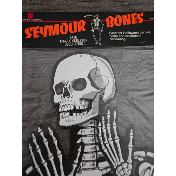 AMERICAN GREETINGS Seymour Bones Vintage 55" Hanging Hinged Skeleton Decor-NEW - Picture 3 of 6